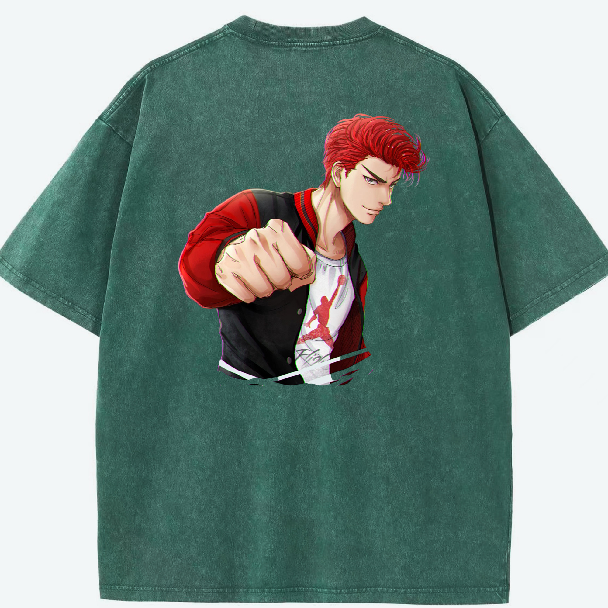 （画像用） SLAM DUNK／スラムダンク 綿100% ヴィンテージ風 半袖Tシャツ（背面プリント）